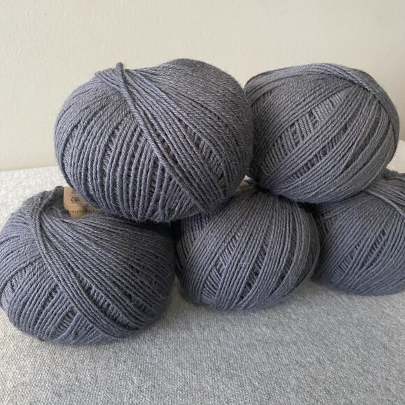 NWT Baa Ram Ewe Skipper 5ply Guernsey Colour Rockall Grey Lot of 5 - Picture 6 of 16
